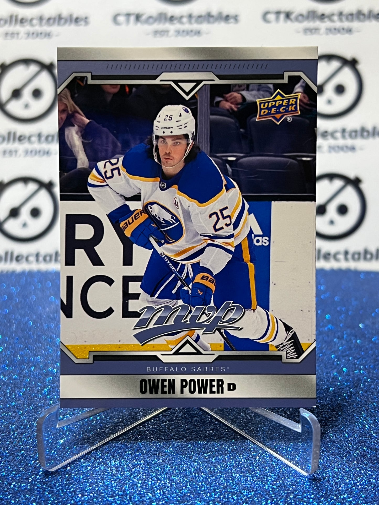 2024-25 UPPER DECK MVP OWEN POWER # 123 BUFFALO SABRES HOCKEY CARD