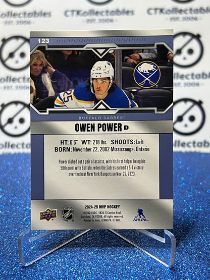 2024-25 UPPER DECK MVP OWEN POWER # 123 BUFFALO SABRES HOCKEY CARD