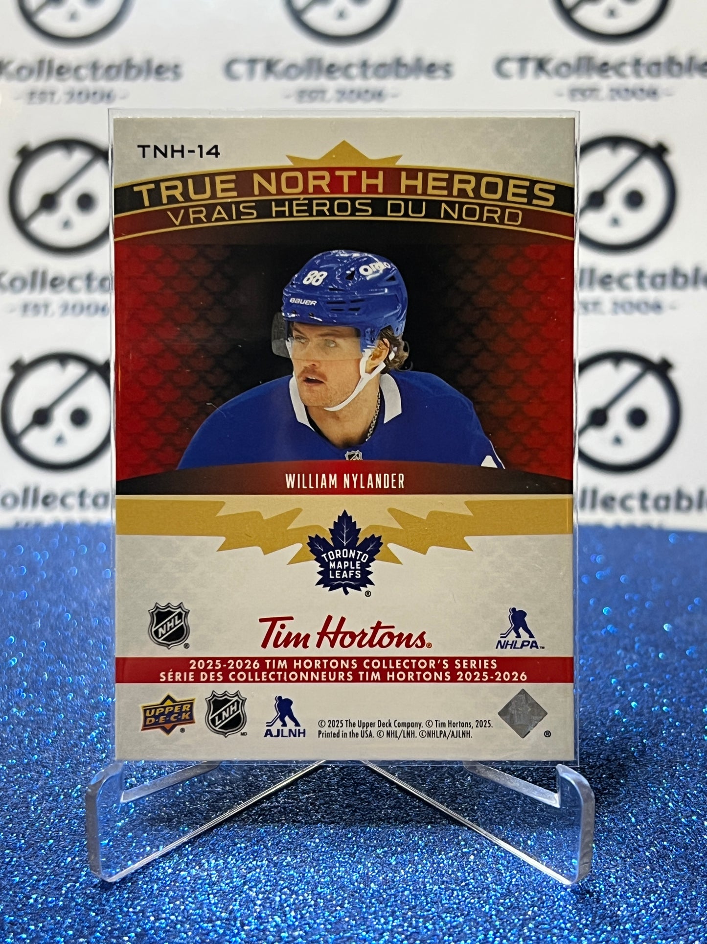 2025-26 UPPER DECK WILLIAM NYLANDER # TNH-14 TIM HORTONS TORONTO MAPLE LEAFS HOCKEY CARD