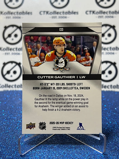 2025-26 UPPER DECK MVP CUTTER GAUTHIER # 133 ANAHEIM DUCKS HOCKEY CARD