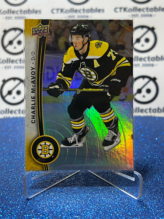 2025-26 UPPER DECK CHARLIE McAVOY # 73 TIM HORTONS BOSTON BRUINS HOCKEY CARD