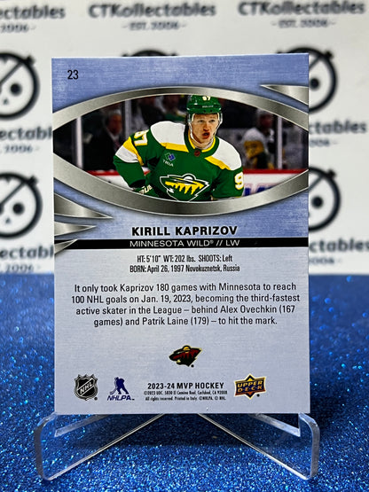 2023-24 UPPER DECK MVP  KIRILL KAPRIZOV # 23 MINNESOTA WILD  NHL HOCKEY CARD