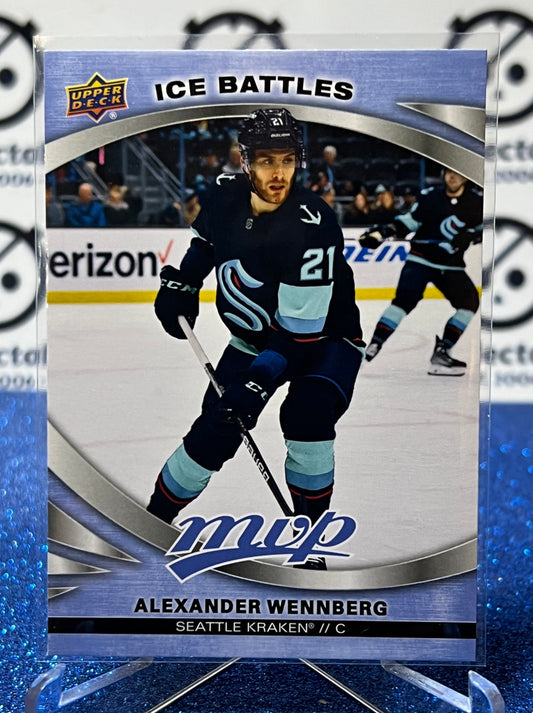 2023-24 UPPER DECK MVP ALEXANDER WENNBERG # 21 ICE BATTLES SEATTLE KRAKEN NHL HOCKEY CARD