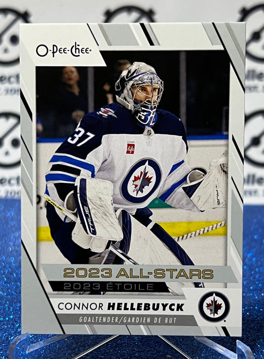 2023-24 O-PEE-CHEE CONNOR HELLEBUYCK # 529 ALL STARS WINNIPEG JETS HOCKEY CARD