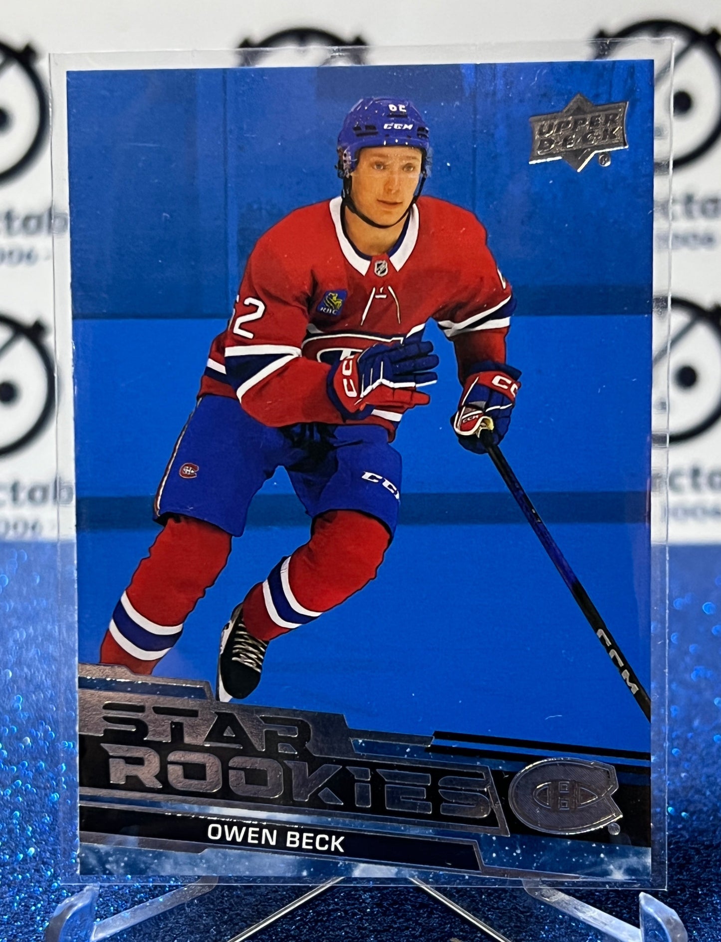 2003-24 UPPER DECK OWEN BECK #9 STAR ROOKIE BLUE PARALLEL MONTREAL CANADIANS HOCKEY CARD