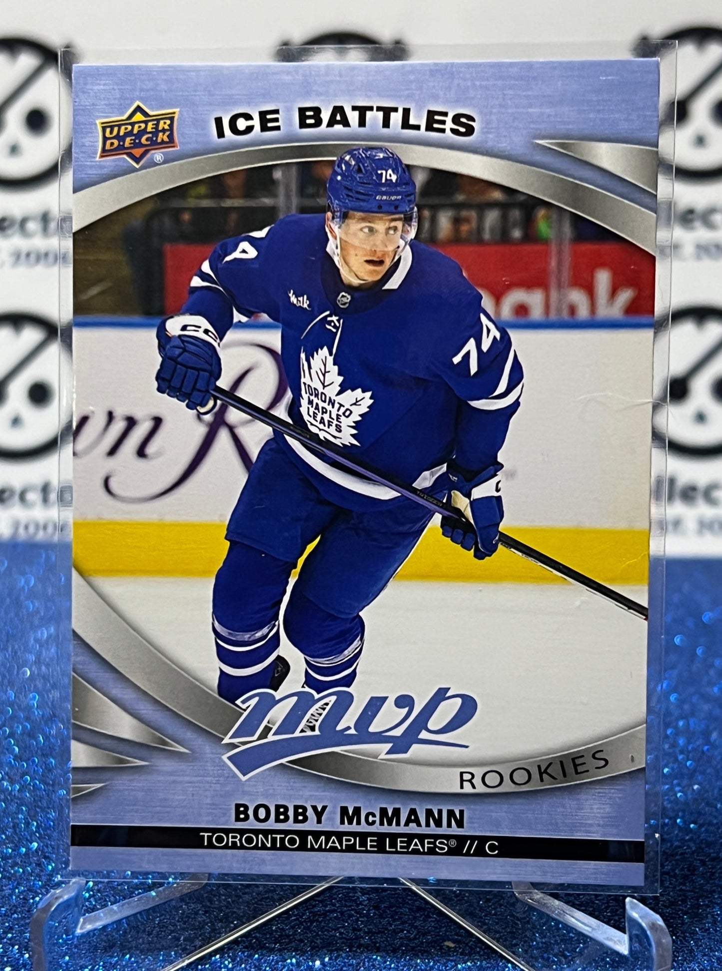 2023-24 UPPER DECK MVP  BOBBY McMANN # 222 ICE BATTLES TORONTO MAPLE LEAFS NHL HOCKEY CARD