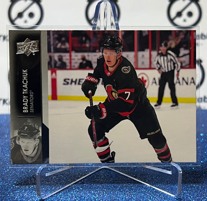 2021-22 UPPER DECK BRADY TKACHUK # 378 OTTAWA SENATORS HOCKEY CARD