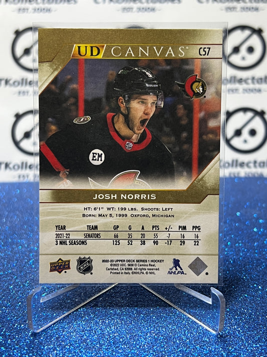 2022-23 UPPER DECK JOSH NORRIS # C57 UD CANVAS OTTAWA SENATORS HOCKEY CARD