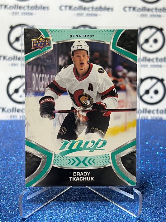 2021-22 UPPER DECK MVP BRADY TKACHUK # 107 OTTAWA SENATORS HOCKEY CARD