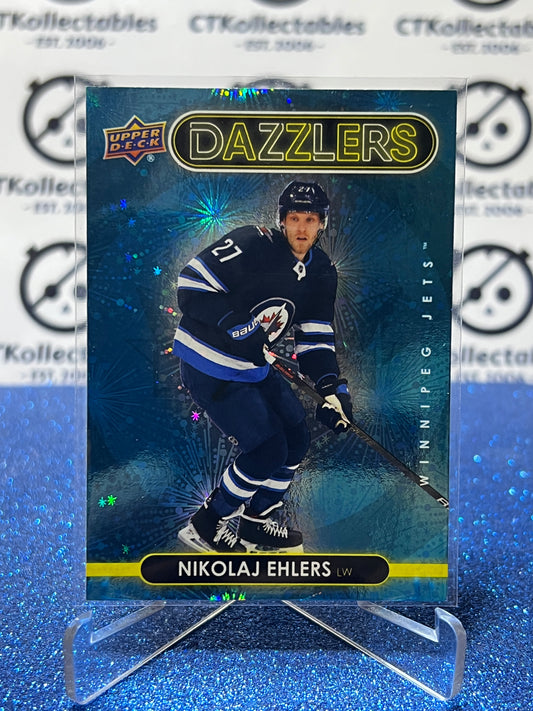 2021-22 UPPER DECK NIKOLAJ EHLERS # DZ-99 DAZZLERS WINNIPEG JETS HOCKEY CARD