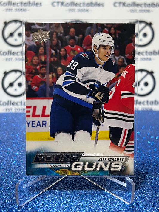 2022-23 UPPER DECK JEFF MALOTT # 247 YOUNG GUNS RC WINNIPEG JETS HOCKEY CARD