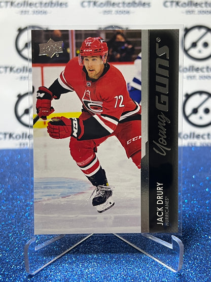 2021-22 UPPER DECK JACK DRURY # 731 YOUNG GUNS RC CAROLINA HURRICANES HOCKEY CARD