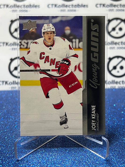 2021-22 UPPER DECK JOEY KEANE # 249 YOUNG GUNS RC CAROLINA HURRICANES HOCKEY CARD