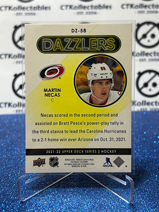 2021-22 UPPER DECK MARTIN NECAS # DZ-58 DAZZLERS CAROLINA HURRICANES HOCKEY CARD
