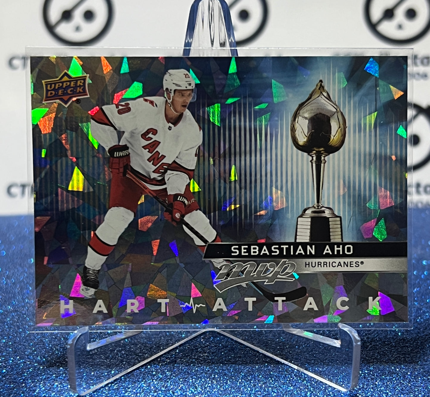 2021-22 UPPER DECK MVP SEBASTIAN AHO # HA-17 HART ATTACK CAROLINA HURRICANES HOCKEY CARD