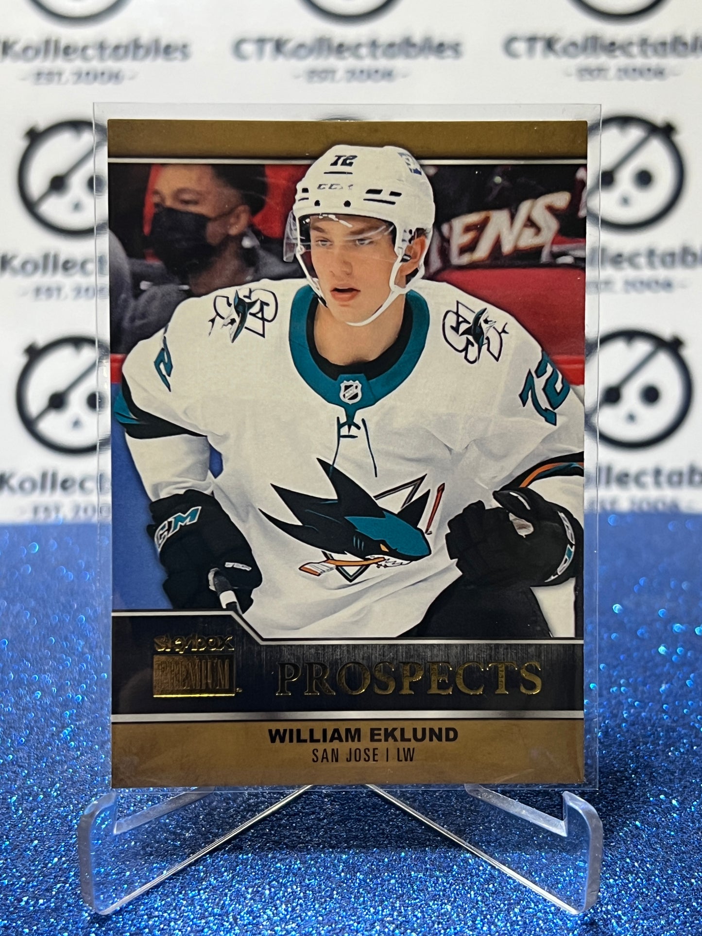 2021-22 UPPER DECK WILLIAM EKLUND # PP-16 PROSPECTS RC SAN JOSE SHARKS HOCKEY CARD