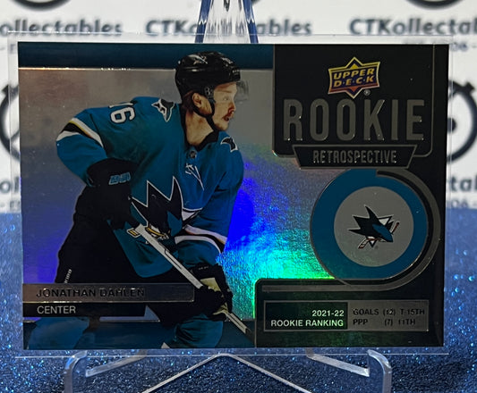 2022-23 UPPER DECK JONATHAN DAHLEN # RR-2 RETROSPECTIVE SAN JOSE SHARKS HOCKEY CARD