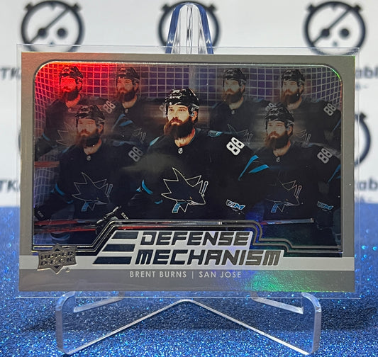 2022-23 UPPER DECK BRENT BURNS # DM-22 DEFENSE MECHANISM SAN JOSE SHARKS HOCKEY CARD