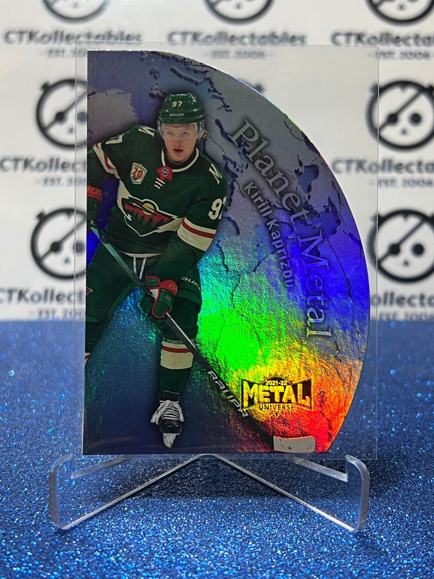 2021-22 UPPER DECK KIRILL KAPRIZOV # PM-8 PLANET METAL MINNESOTA WILD HOCKEY CARD