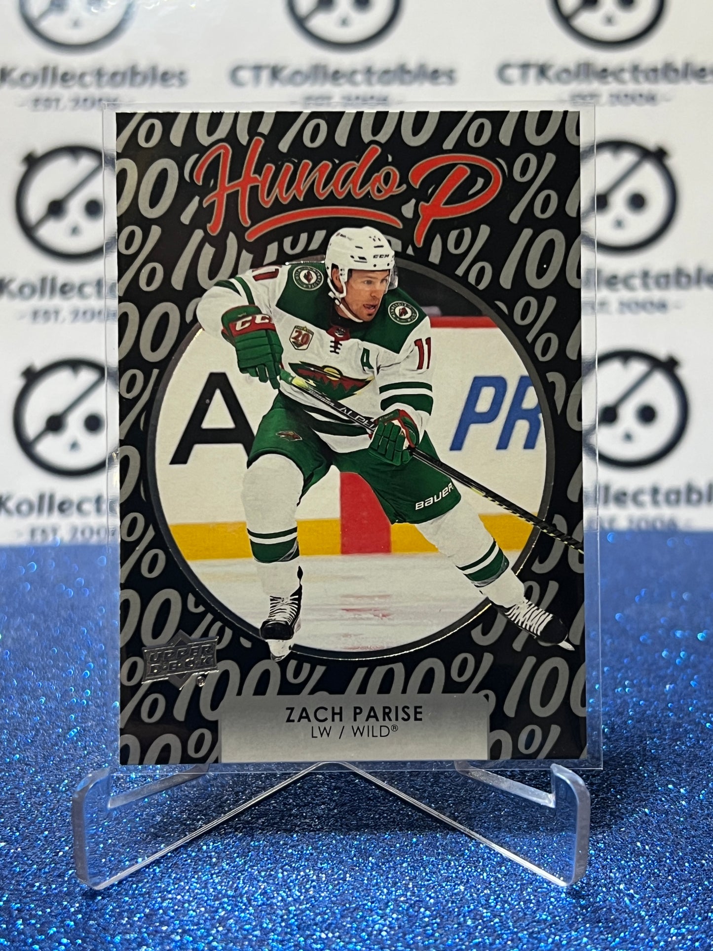 2021-22 UPPER DECK ZACH PARISE # HP-2 HUNDO P MINNESOTA WILD HOCKEY CARD