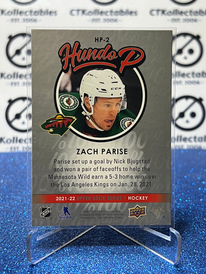 2021-22 UPPER DECK ZACH PARISE # HP-2 HUNDO P MINNESOTA WILD HOCKEY CARD