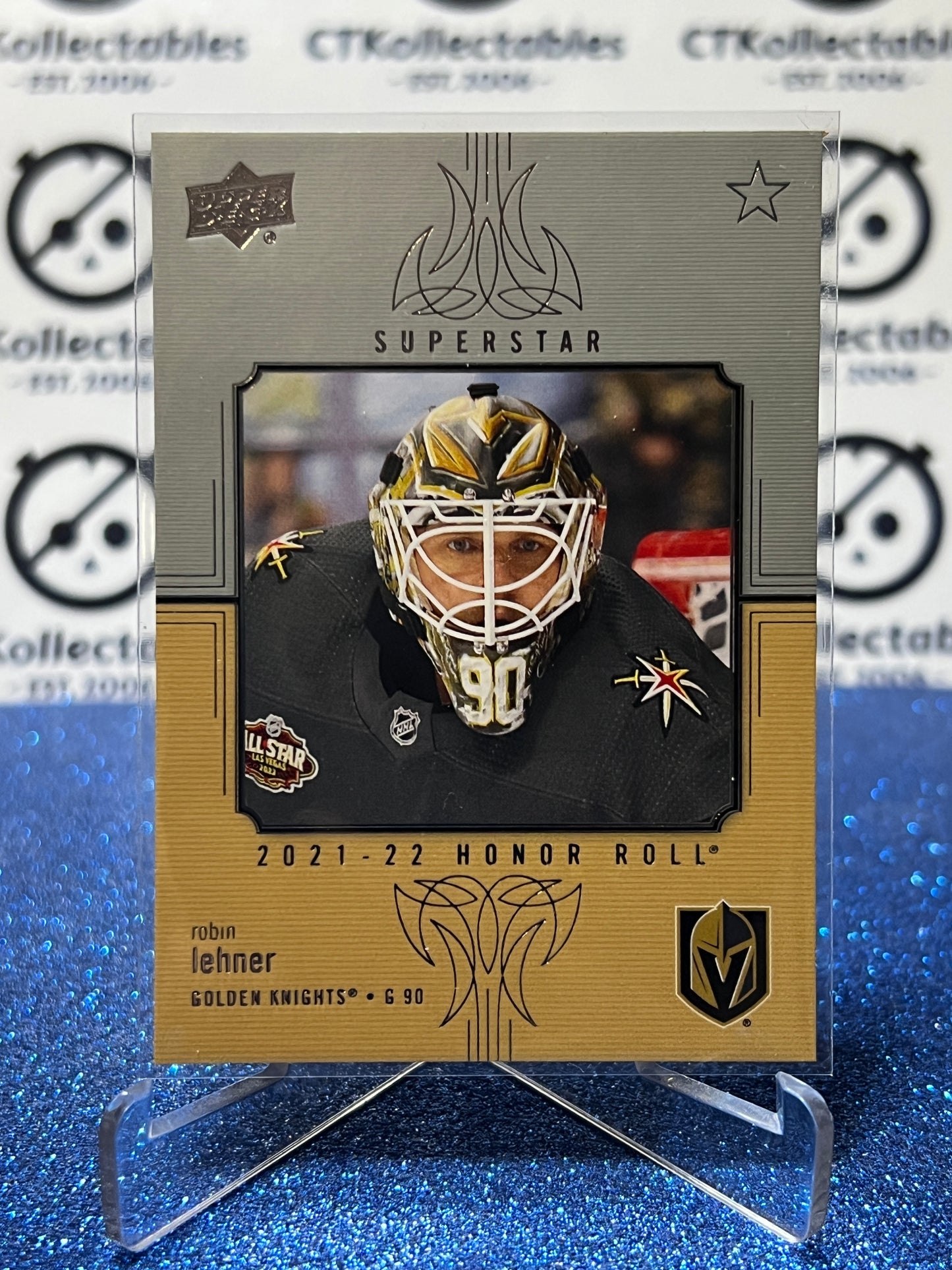 2021-22 UPPER DECK ROBIN LEHNER # HR-94 HONOR ROLL VEGAS GOLDEN KNIGHTS HOCKEY CARD