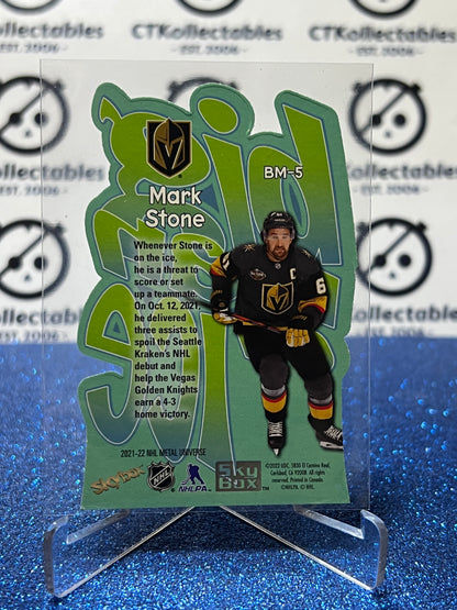 2021-22 SKYBOX MARK STONE # BM-5 VEGAS GOLDEN KNIGHTS HOCKEY CARD