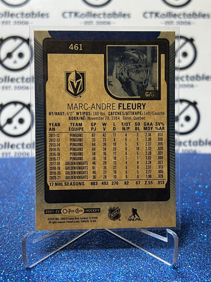 2021-22 O-PEE-CHEE MARC-ANDRE FLEURY # 461 BLUE VEGAS GOLDEN KNIGHTS HOCKEY CARD