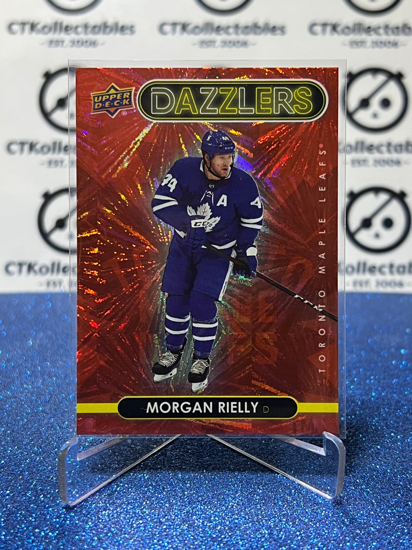 2021-22 UPPER DECK MORGAN RIELLY # DZ-42 DAZZLERS TORONTO MAPLE LEAFS HOCKEY CARD