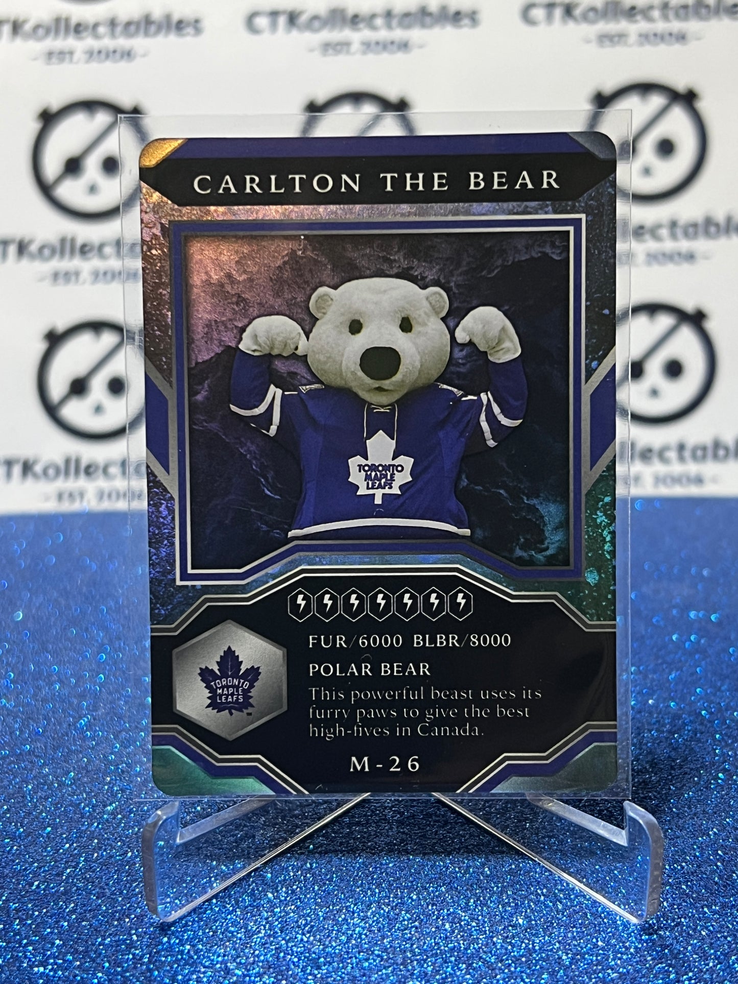 2021-22 UPPER DECK CARLTON THE BEAR # M-26 MASCOTS TORONTO MAPLE LEAFS HOCKEY CARD