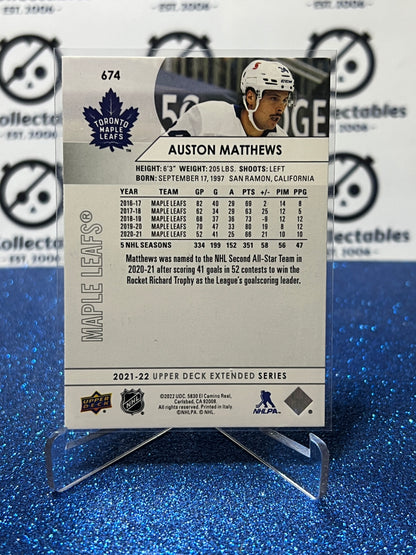 2021-22 UPPER DECK AUSTON MATTHEWS # 674 TORONTO MAPLE LEAFS HOCKEY CARD