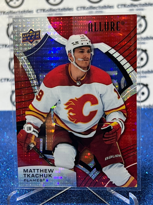 2021-22 UPPER DECK ALLURE MATTHEW TKACHUK # 94 RED RAINBOW CALGARY FLAMES NHL HOCKEY CARD