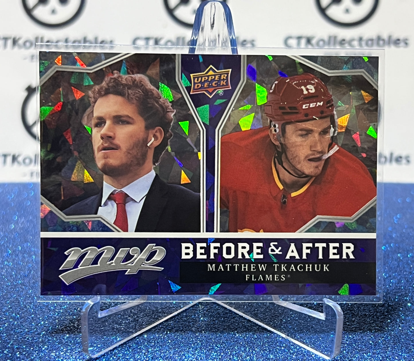2021-22 UPPER DECK MATTHEW TKACHUK # BA-16 BEFORE & AFTER CALGARY FLAMES HOCKEY CARD