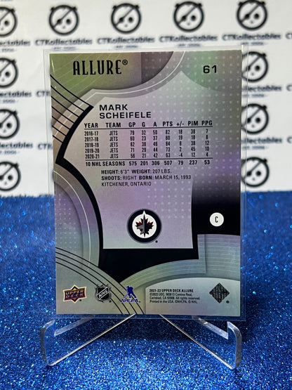 2021-22 UPPER DECK ALLURE MARK SCHEIFELE # 61 WINNIPEG JETS  NHL HOCKEY CARD