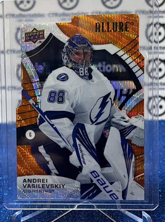 2021-22 UPPER DECK ALLURE ANDREI VASILEVSKIY # 86 ORANGE DIE CUT TAMPA BAY LIGHTNING  NHL HOCKEY CARD