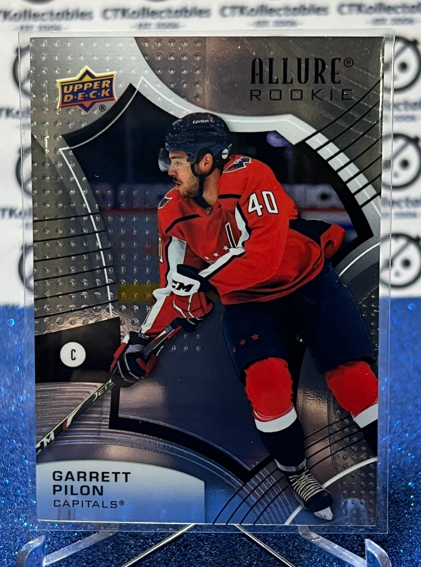 2021-22 UPPER DECK ALLURE GARRETT PILON # 110 ROOKIE WASHINGTON CAPITALS  NHL HOCKEY CARD