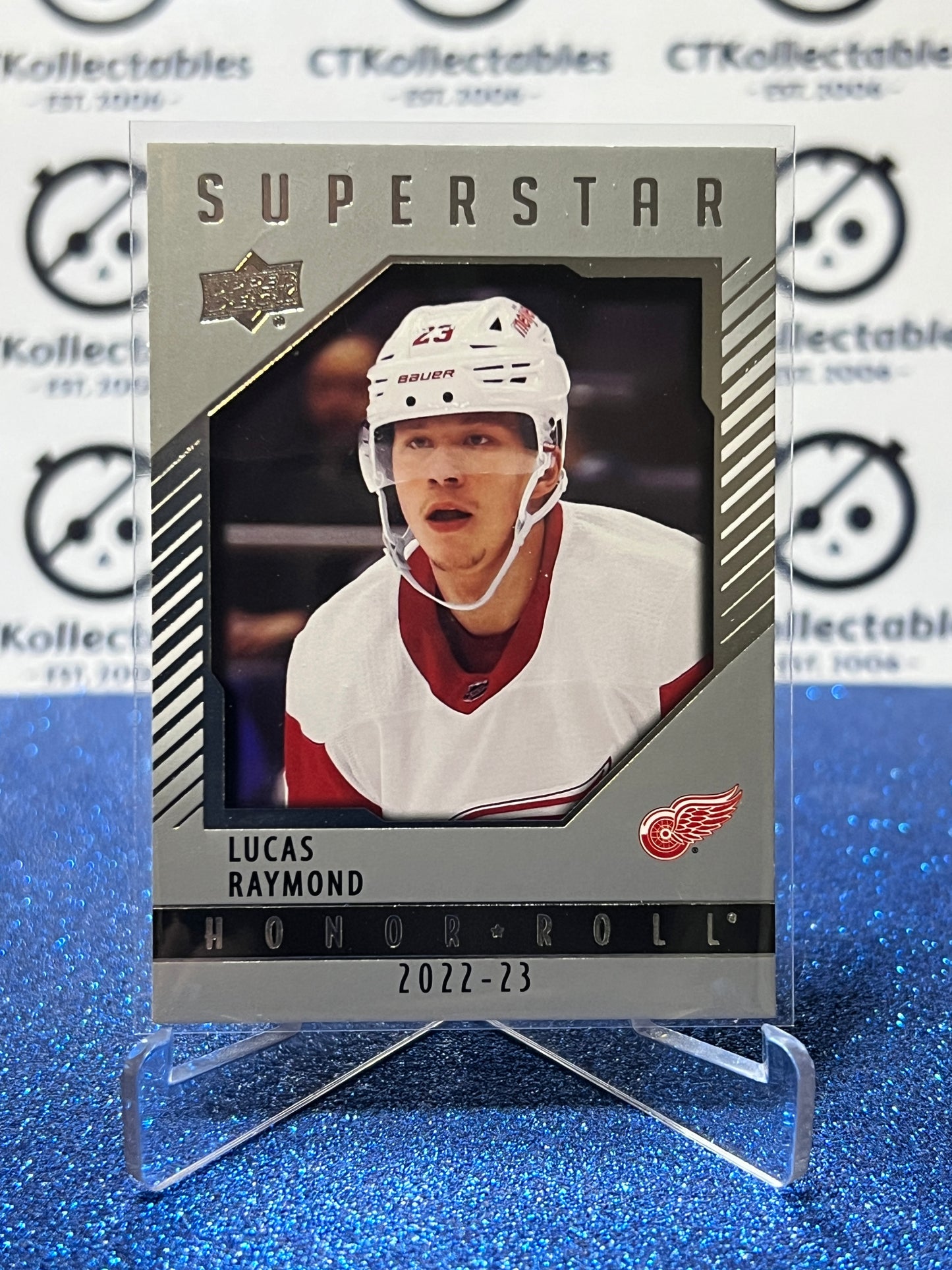 2022-23 UPPER DECK LUCAS RAYMOND # HR-28 HONOR ROLL DETROIT RED WINGS HOCKEY CARD