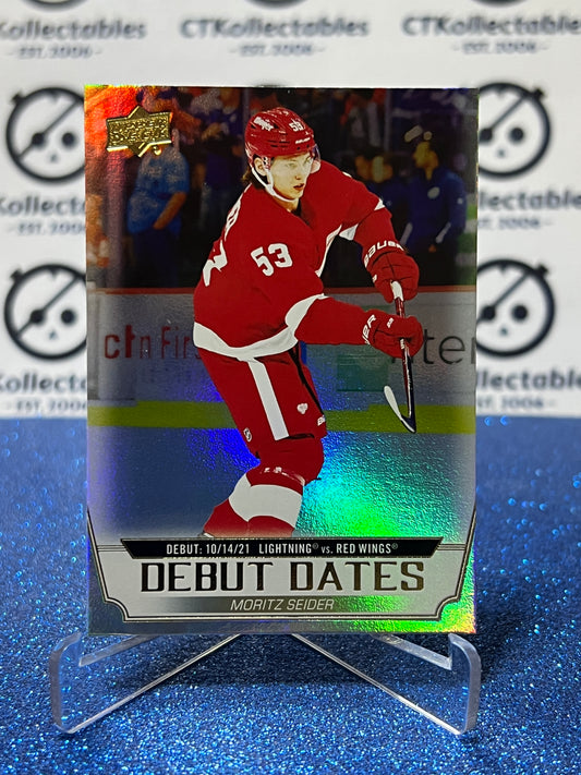 2022-23 UPPER DECK MORITZ SEIDER # DD-25  DEBUT DATES DETROIT RED WINGS HOCKEY CARD