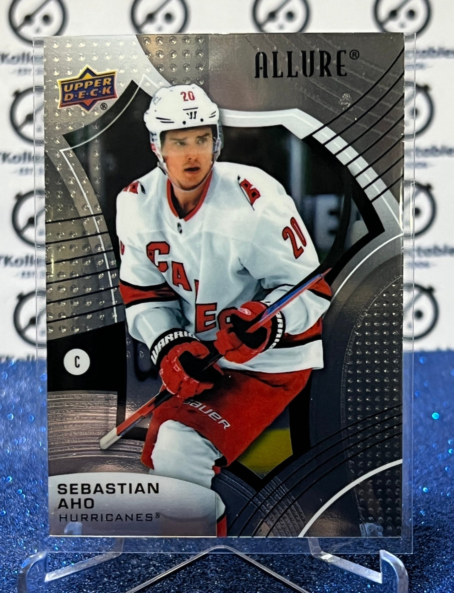 2021-22 UPPER DECK ALLURE SEBASTIAN AHO # 11 CAROLINA HURRICANES NHL HOCKEY CARD