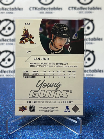 2021-22 UPPER DECK JAN JENIK # 463 YOUNG GUNS  RC ARIZONA COYOTES HOCKEY CARD