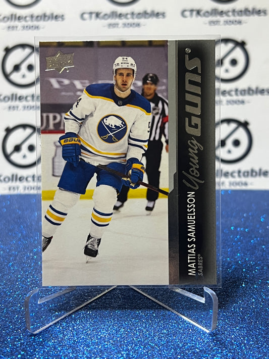 2021-22 UPPER DECK MATTIAS SAMUELSSON # 230 YOUNG GUNS RC BUFFALO SABRES HOCKEY CARD