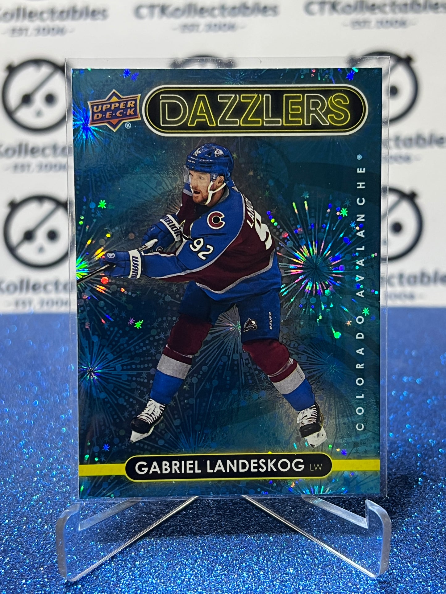2021-22 UPPER DECK GABRIEL LANDESKOG  # DZ-62 DAZZLERS COLORADO AVALANCHE HOCKEY CARD