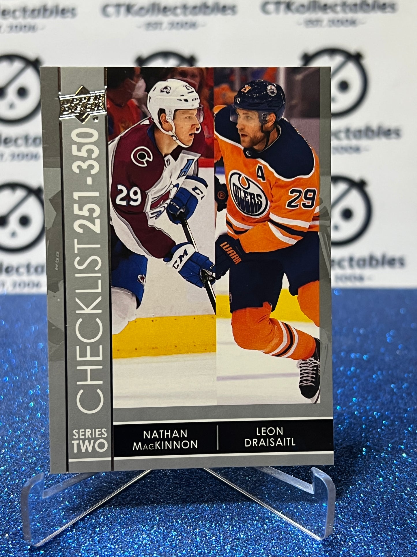 2021-22 UPPER DECK CHECKLIST  # 449  AVALANCHE / OILERS HOCKEY CARD