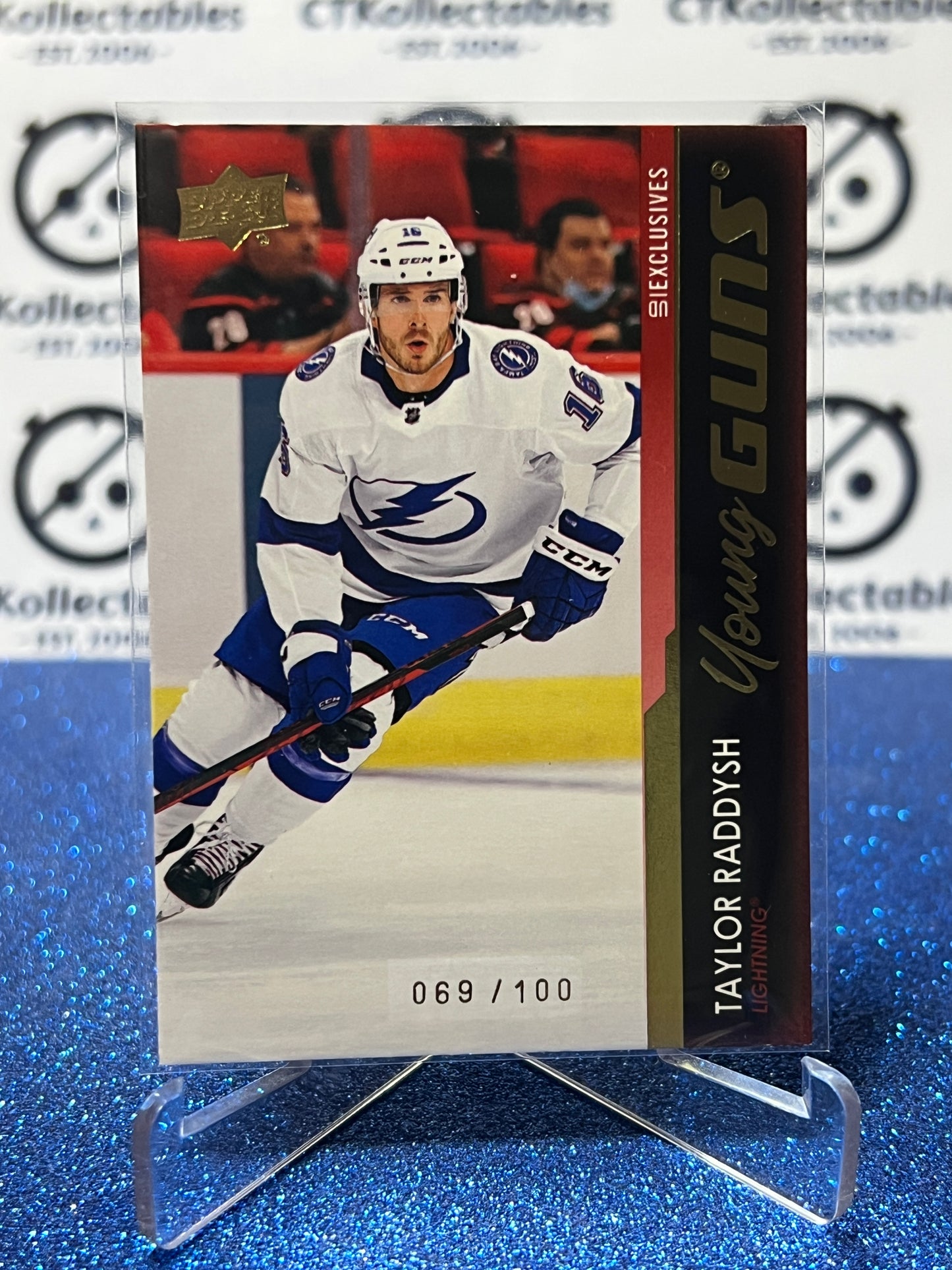 2021-22 UPPER DECK TAYLOR RADDYSH # 453 RC YOUNG GUNS /100 GOLD EXCLUSIVES TAMPA BAY LIGHTNING HOCKEY CARD