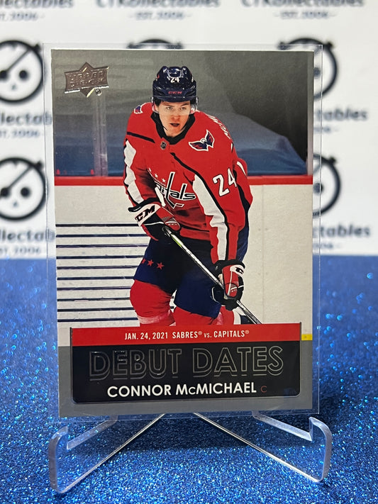 2021-22 UPPER DECK CONNOR McMICHAEL # DD-11 DEBUT DATES WASHINGTON CAPITALS HOCKEY CARD
