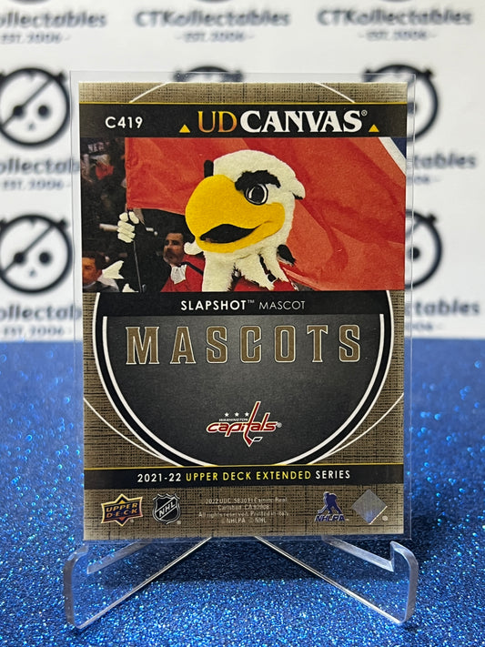2021-22 UPPER DECK SLAPSHOT MASCOUTS # C419 UN CANVAS WASHINGTON CAPITALS HOCKEY CARD