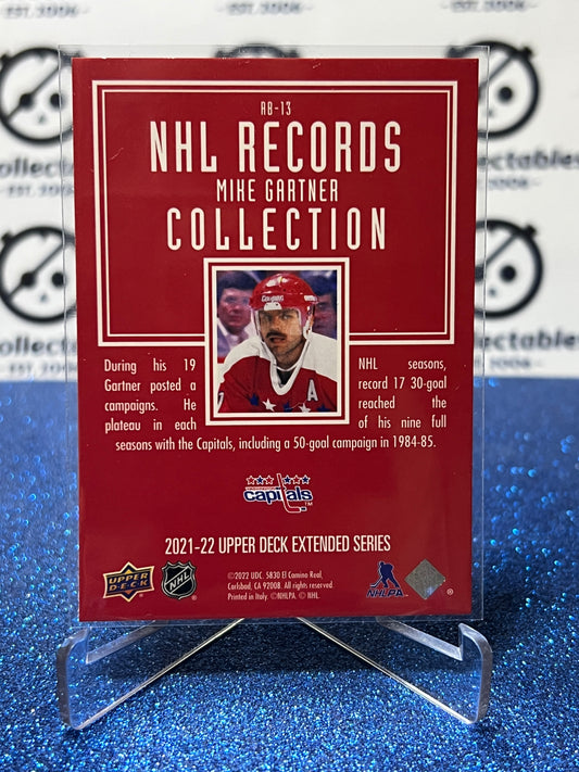 2021-22 UPPER DECK MIKE GARTNER # RB-13 RECORDS WASHINGTON CAPITALS HOCKEY CARD