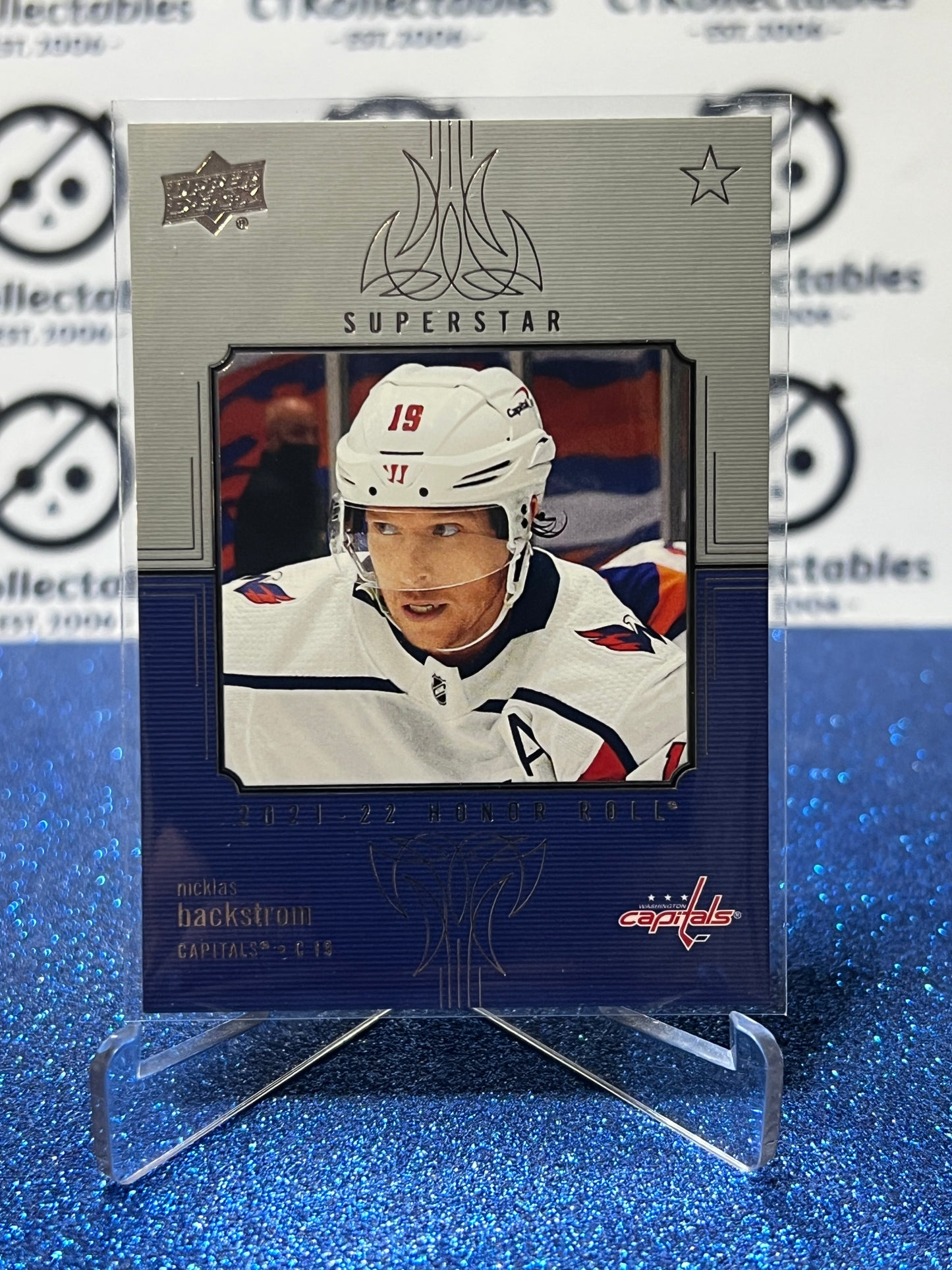 2021-22 UPPER DECK NICKLAS BACKSTROM # HR-97 HONOR ROLL WASHINGTON CAPITALS HOCKEY CARD
