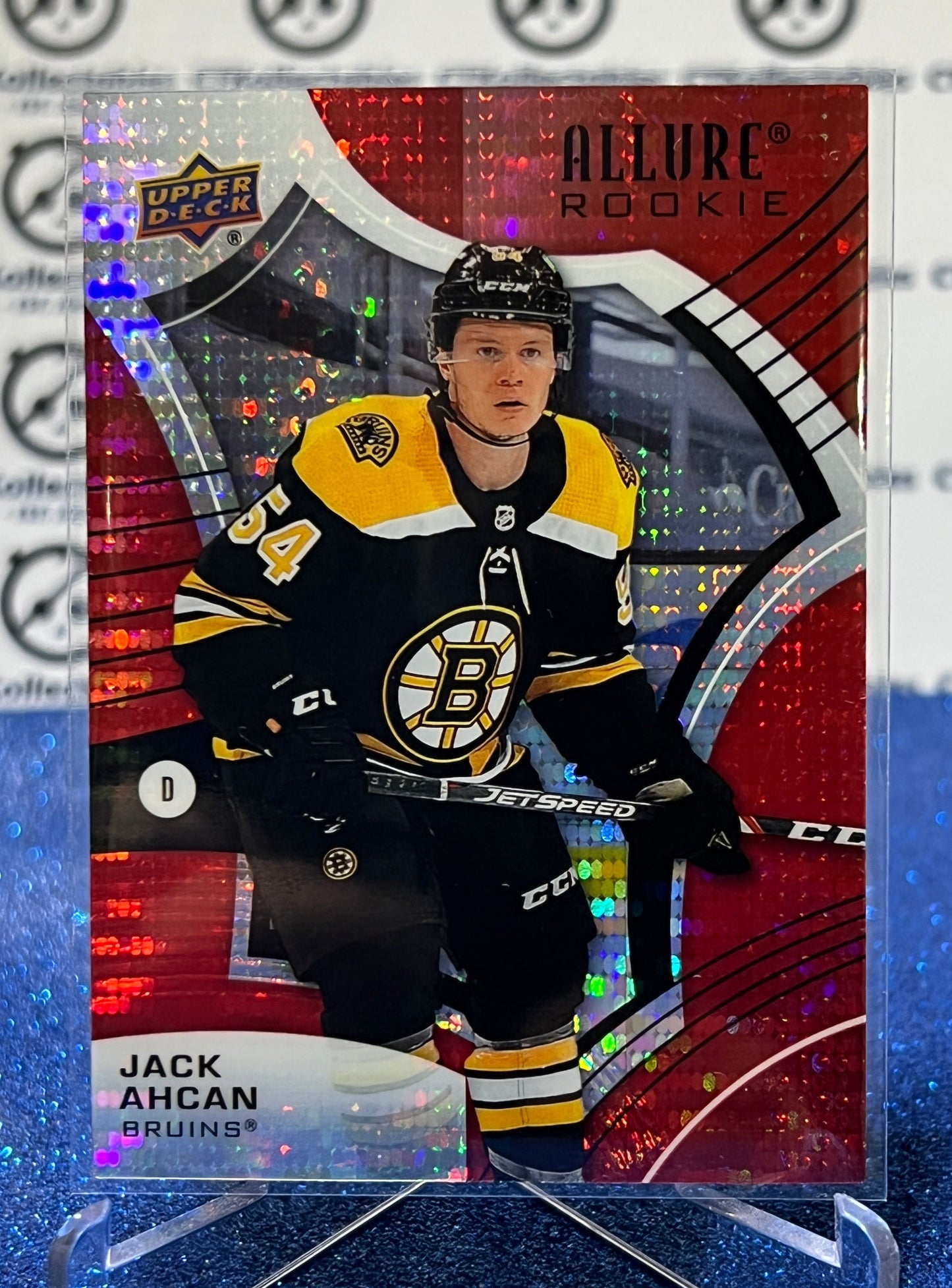 2021-22 UPPER DECK ALLURE JACK AHCAN # 137 RED ROOKIE BOSTON BRUINS NHL HOCKEY CARD