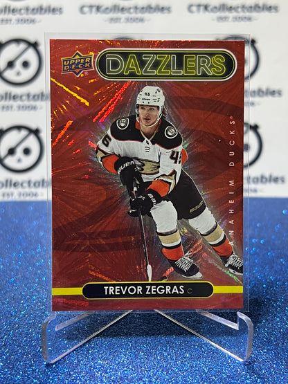 2021-22 UPPER DECK TREVOR ZEGRAS # DZ-1 DAZZLERS RC ANAHEIM DUCKS CARD